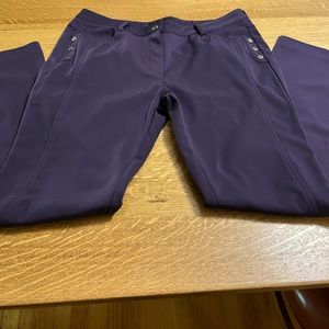 Cubus Bang Bang Jeans Pants 34” X 31” Purple Stretch Fleece Lined Silver Toned